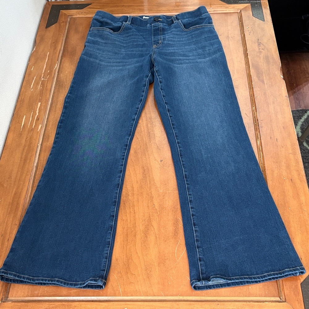 Betabrand Dark Blue Flare Jeans Size Large